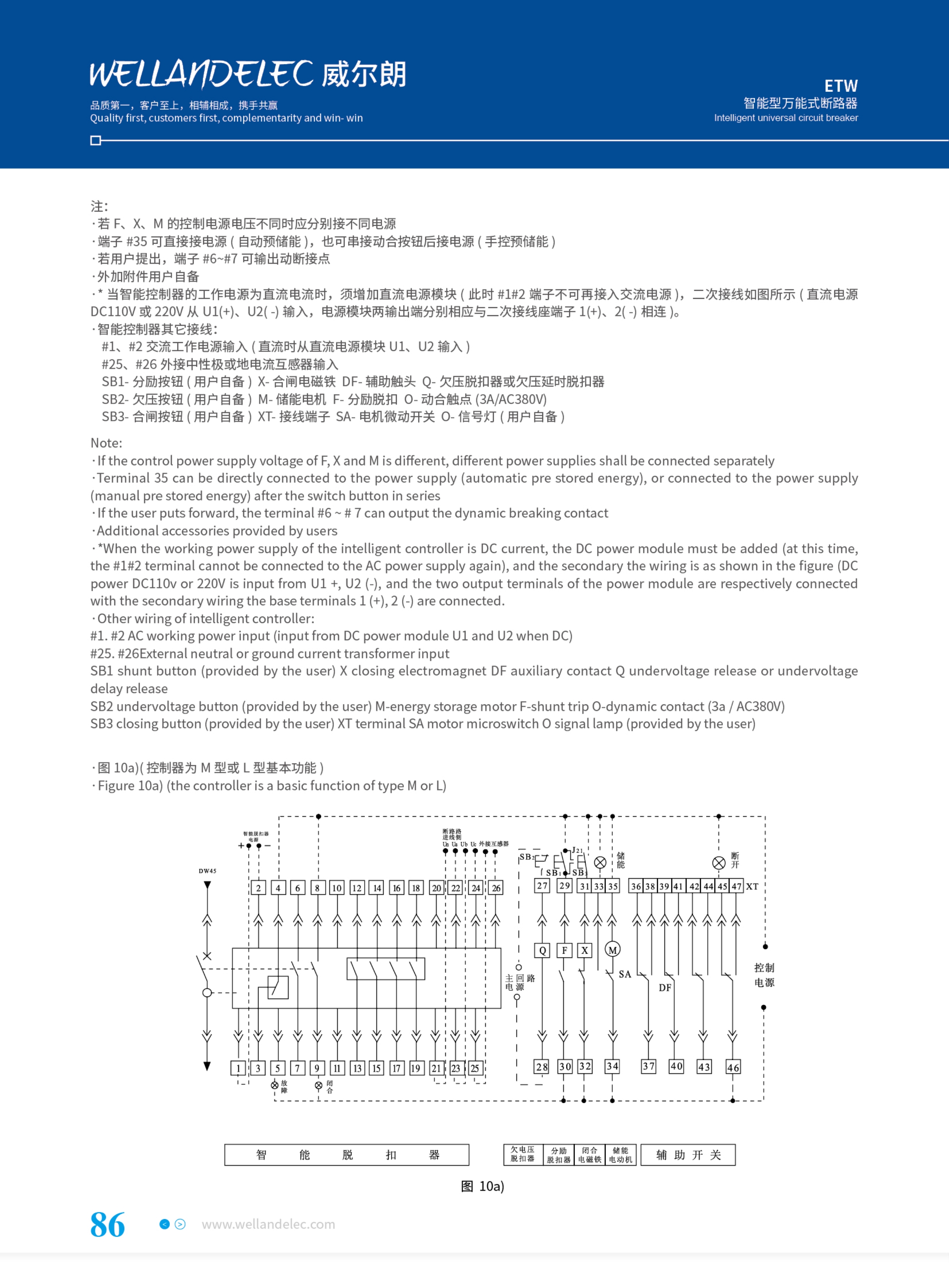 智能型万能式断路器
