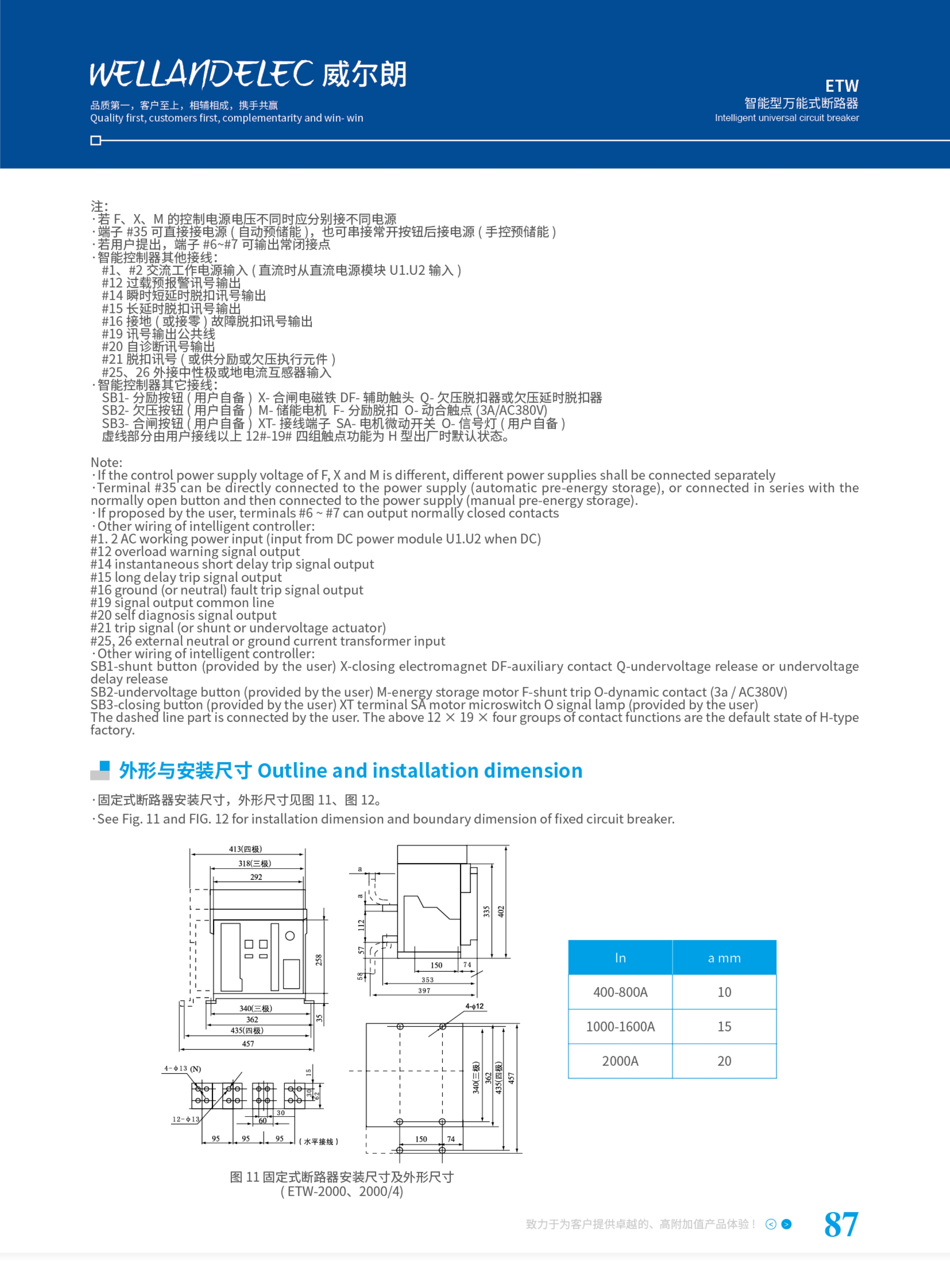 智能型万能式断路器